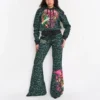 Anchor Rose Boot Cut Sweatpants