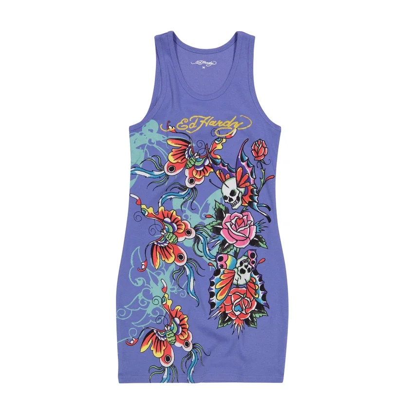 Butterflies Rib Tank Dress Butterflies Rib Tank Dress