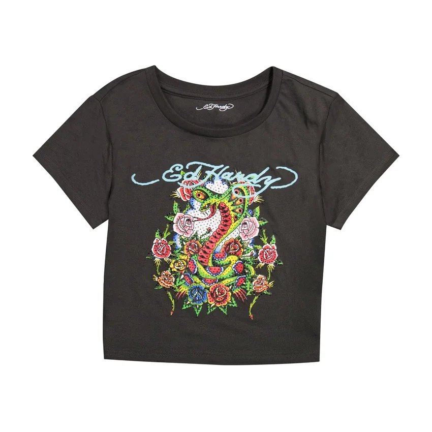 Cobra Roses Baby Tee Cobra Roses Baby Tee