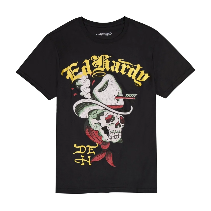 Cowboy Skull Throwback Rhinestone Tee Cowboy Skull Throwback Rhinestone Tee