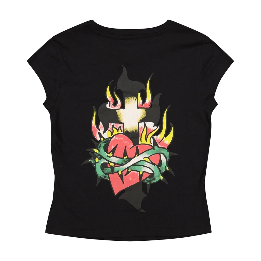 Cross Heart Cap Sleeve Tee Cross Heart Cap Sleeve Tee