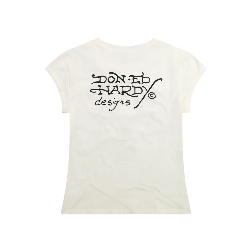 Cross Heart Rhinestone Fitted Tee Cross Heart Rhinestone Fitted Tee