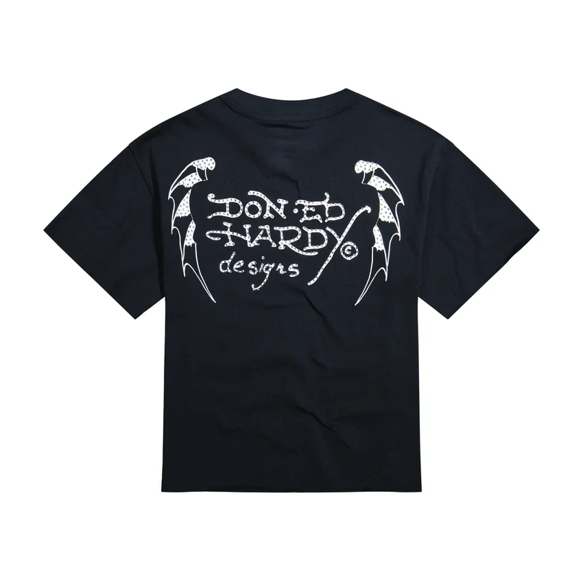 Crosses Rhinestone Boxy Cropped Tee Crosses Rhinestone Boxy Cropped Tee