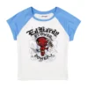 Devil Flower Raglan Cap Sleeve Tee Devil Flower Raglan Cap Sleeve Tee
