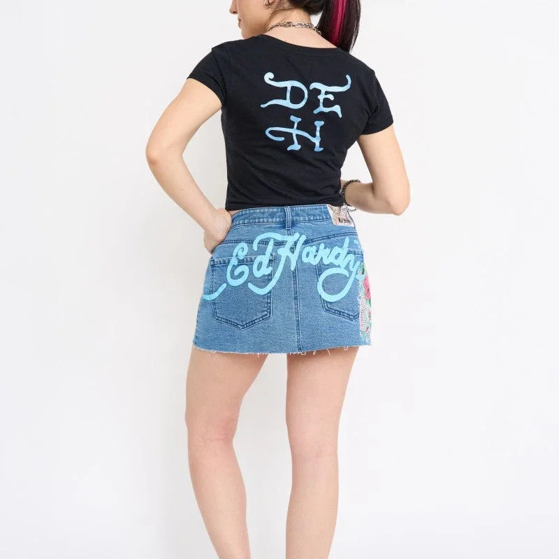 Diamond Flower Denim Skirt Diamond Flower Denim Skirt