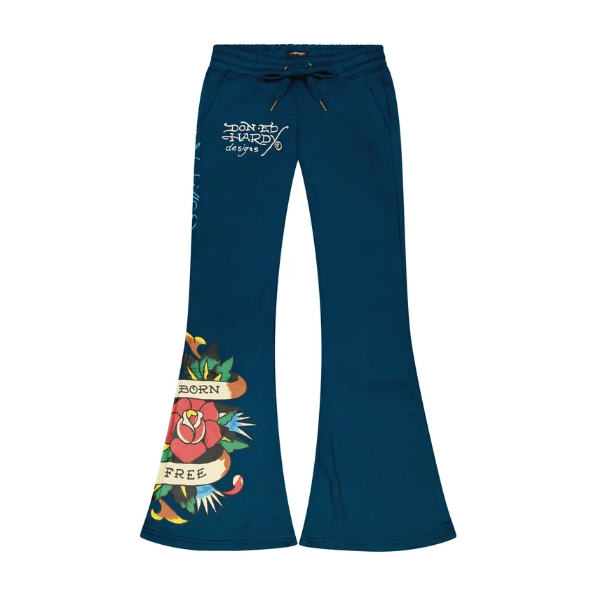 Flame Rose Boot Cut Sweatpants Flame Rose Boot Cut Sweatpants