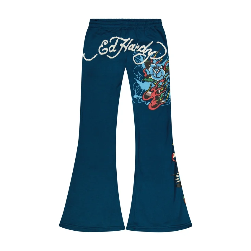 Flame Rose Boot Cut Sweatpants Flame Rose Boot Cut Sweatpants