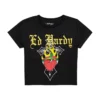 Heart Flame Rhinestone Baby Tee
