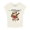 Heart Sword Rhinestone Cap Sleeve Tee