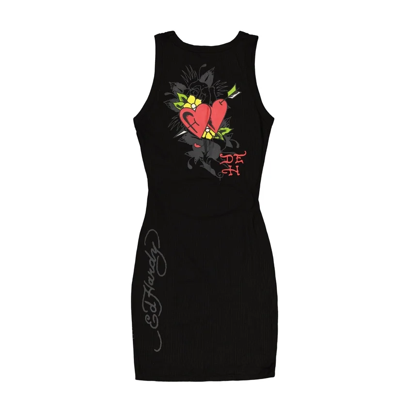 Heart Wings Cut Out Rib Tank Dress Heart Wings Cut Out Rib Tank Dress