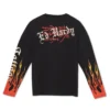 Limited Edition Rhinestone Fire Tiger Ls Tee
