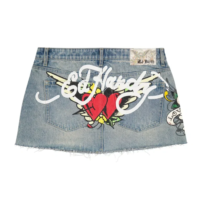 LKS Skull Denim Mini Skirt LKS Skull Denim Mini Skirt