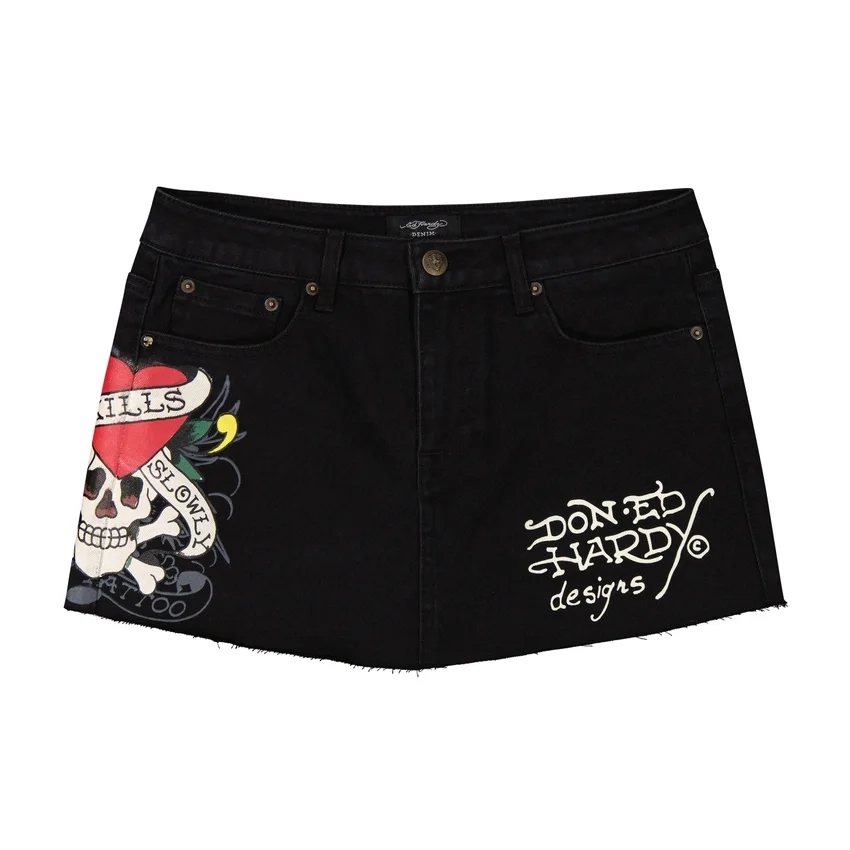LKS Skull Denim Skirt LKS Skull Denim Skirt