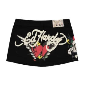 LKS Skull Denim Skirt