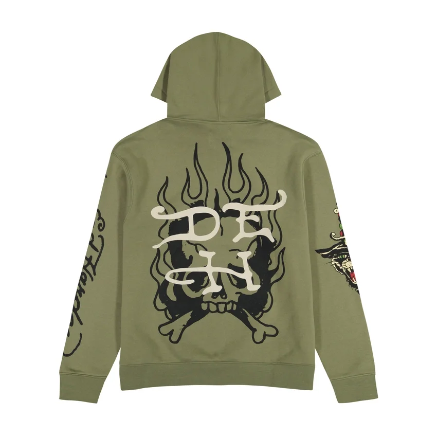 LKS Skull Hoodie – Light Olive LKS Skull Hoodie – Light Olive