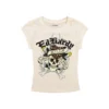 LKS Skull Rhinestone Cap Sleeve Tee