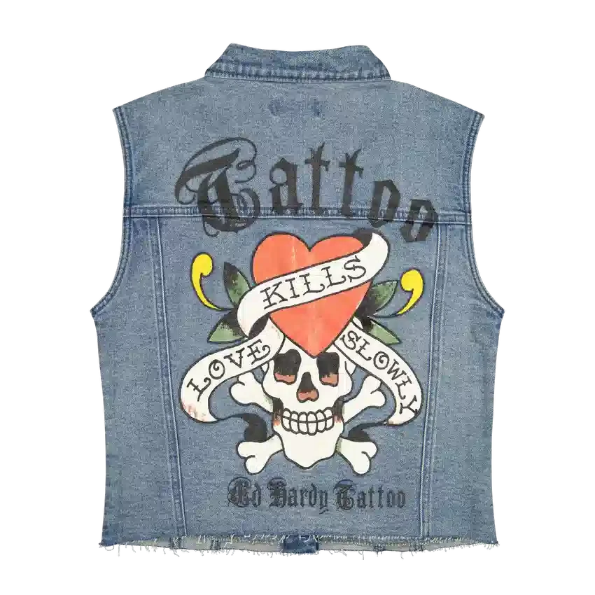 LKS Skull Trucker Denim Vest LKS Skull Trucker Denim Vest