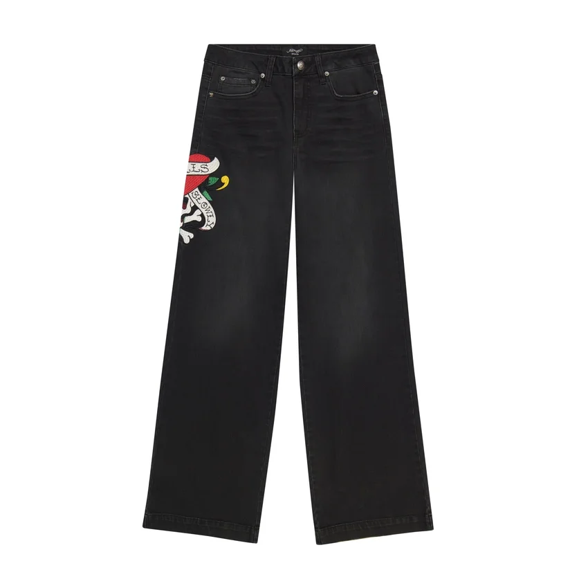 LKS Skull Wide Leg Jean LKS Skull Wide Leg Jean