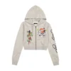 LKS Skull Zip Front Hoodie – Heather Grey