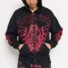 Mary Dragons Rhinestone Boxy Zip Hoodie Mary Dragons Rhinestone Boxy Zip Hoodie