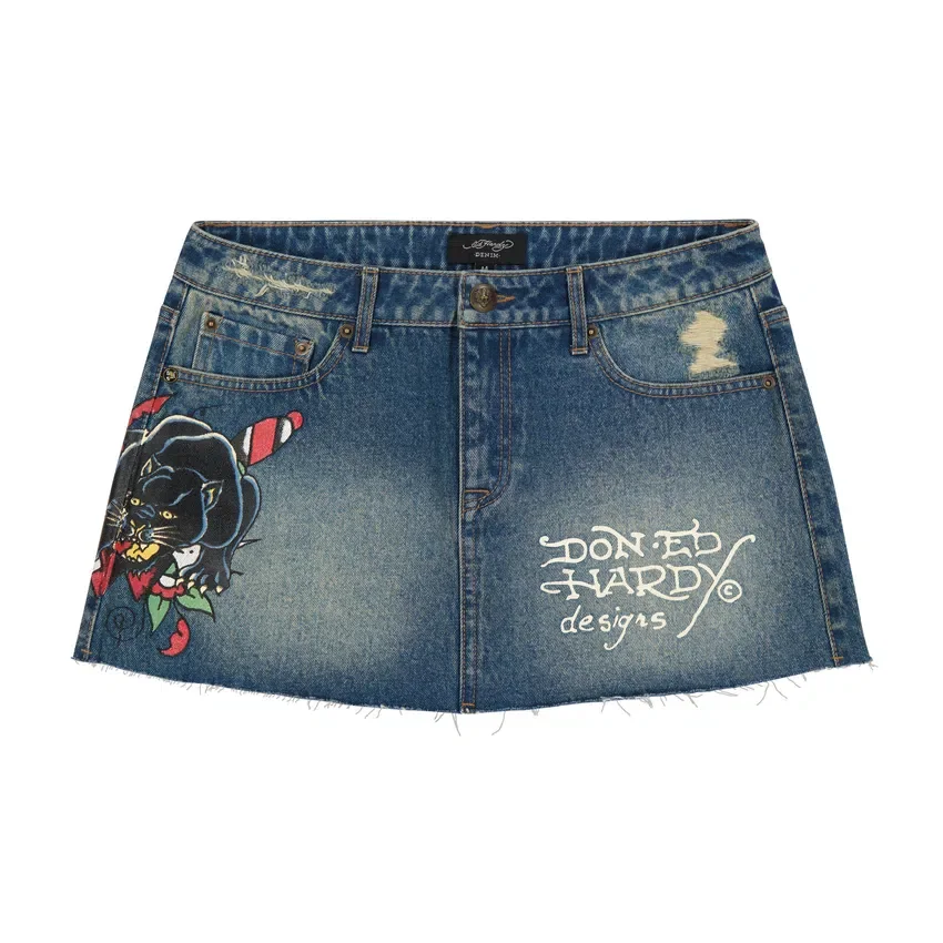 Panther Dagger Denim Mini Skirt Panther Dagger Denim Mini Skirt