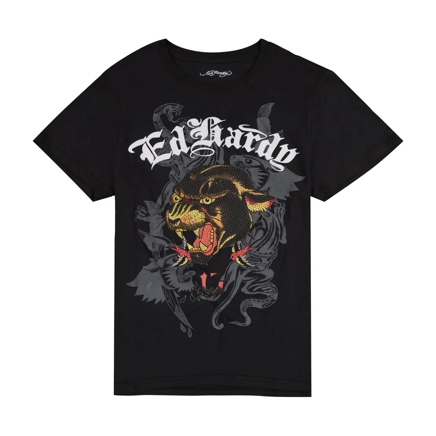 Panther Head Throwback Rhinestone Tee Panther Head Throwback Rhinestone Tee