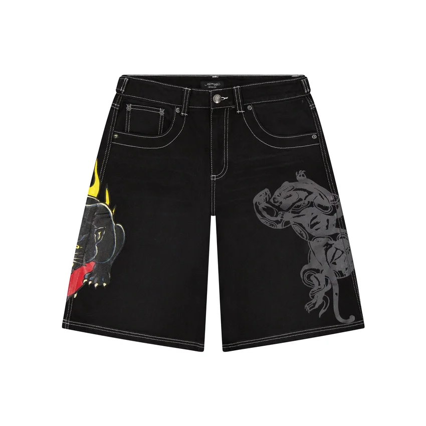Panther Heart Denim Shorts Panther Heart Denim Shorts