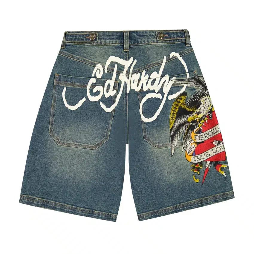 Pierced Eagle Denim Jort Pierced Eagle Denim Jort