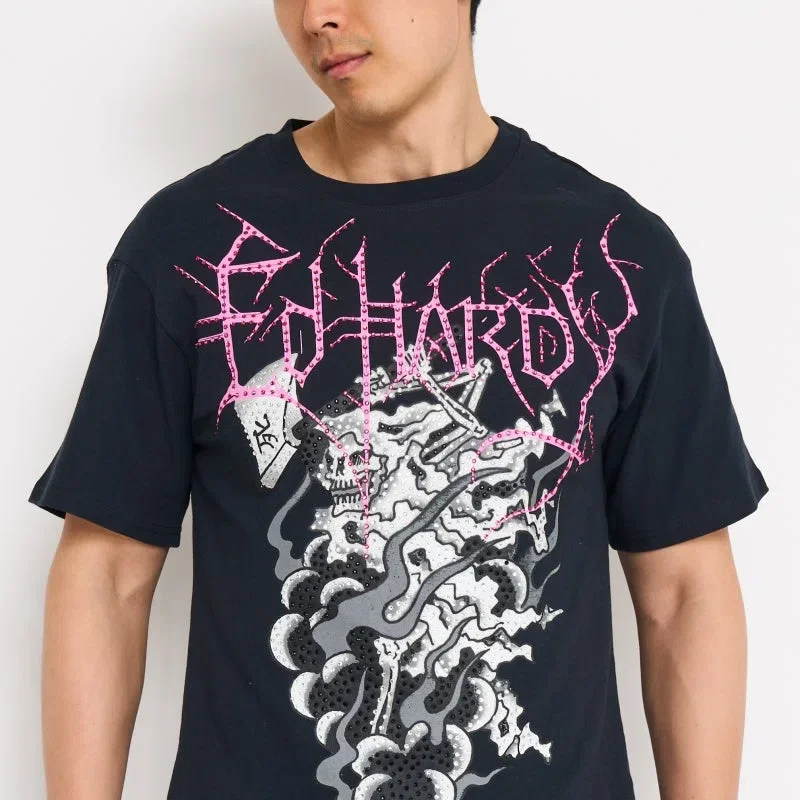 Reaper Ghost Rhinestone Boxy Tee Reaper Ghost Rhinestone Boxy Tee