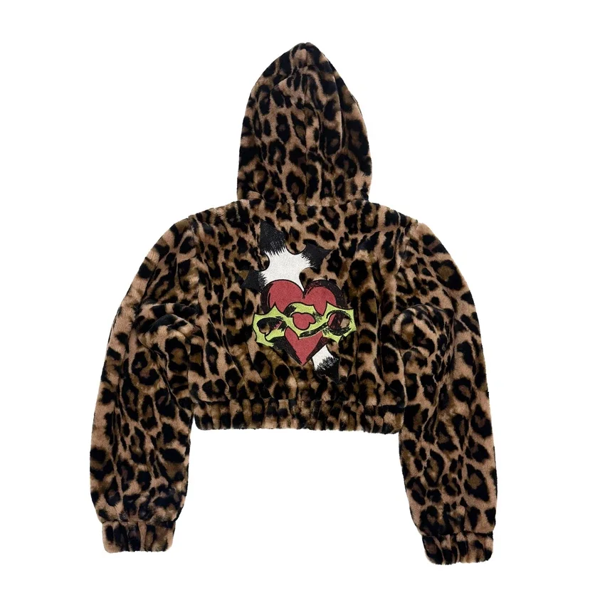 Sacred Heart Faux Fur Hooded Jacket Sacred Heart Faux Fur Hooded Jacket