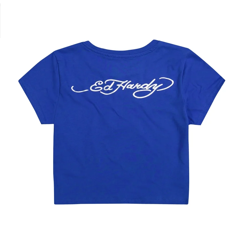Sacred Heart Wings Rhinestone Baby Tee Sacred Heart Wings Rhinestone Baby Tee