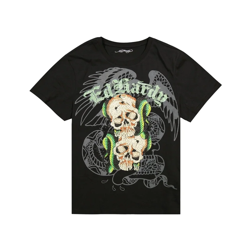 Skull Snakes Mens Rhinestone SS Tee Skull Snakes Mens Rhinestone SS Tee