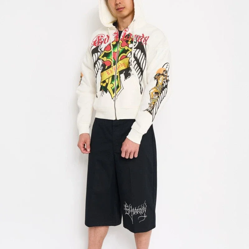 Skulls Long Twill Workwear Shorts Skulls Long Twill Workwear Shorts