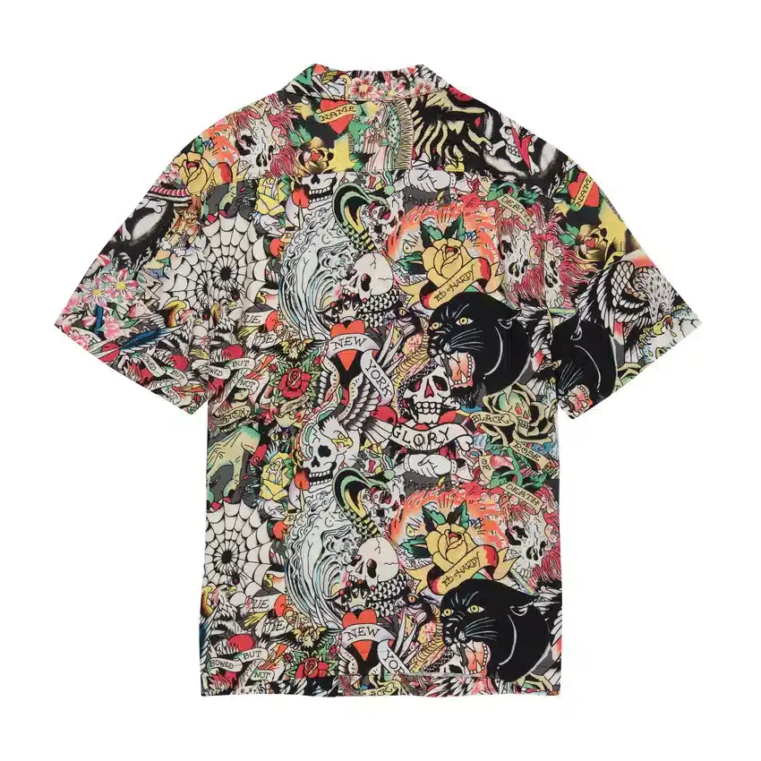 Tattoo Collage Camp Shirt Tattoo Collage Camp Shirt