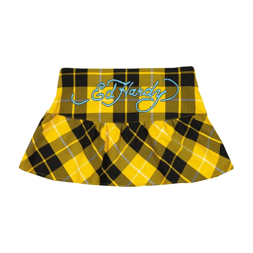 True Eagle Plaid Flare Miniskirt True Eagle Plaid Flare Miniskirt