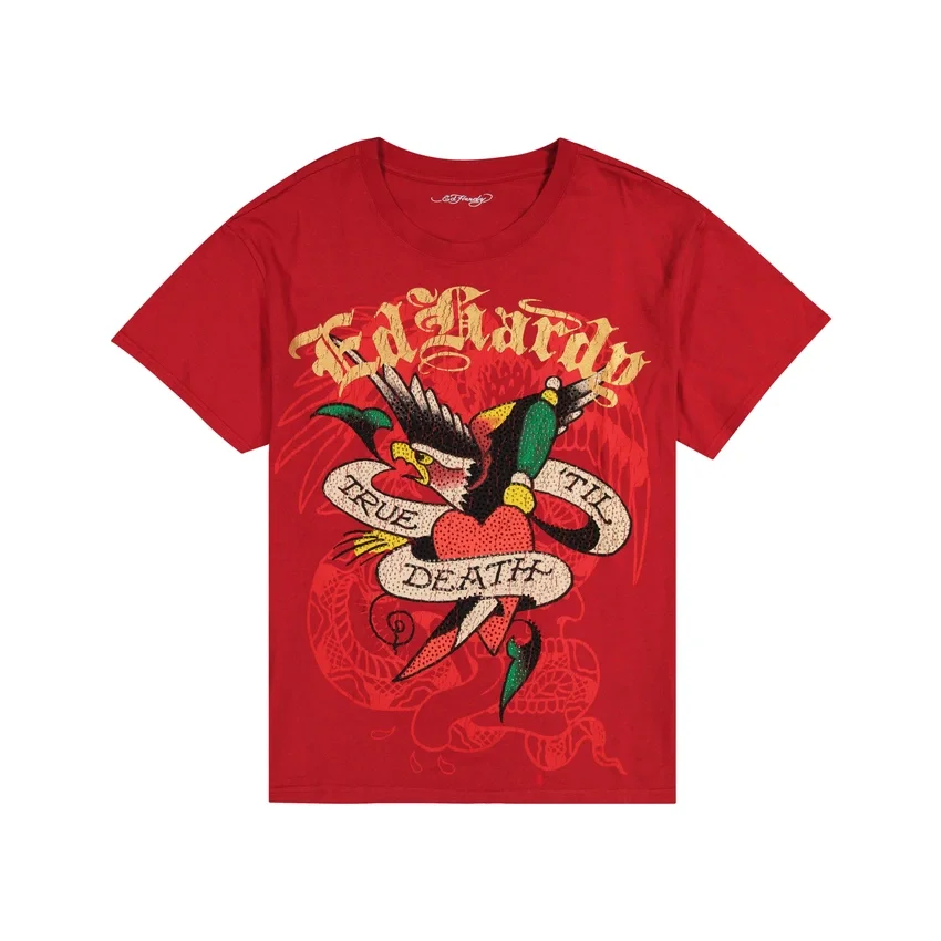 True Eagle Rhinestone Boxy Tee True Eagle Rhinestone Boxy Tee